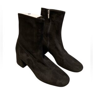 a new day Black microSuede Heeled Boots size 11